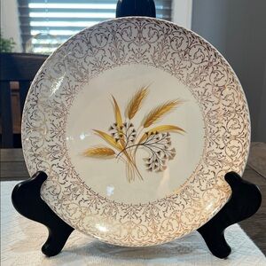 Elegant Wheat Design Plate Discontinued
